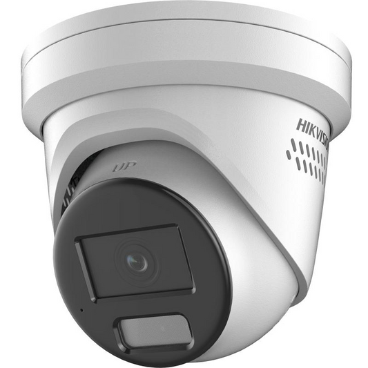 4MP DS-2CD2347G2-LSU/SL ColorVu Turret Network Camera W/ Mic & Speaker- Two Way Audio - White 4MM