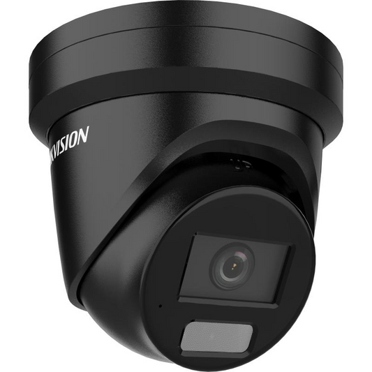 Hikvision DS-2CD2387G2H-LIU/BLACK 8MP 4K Smart Hybrid ColorVu & IR Acusense Turret 2.8MM -BLACK