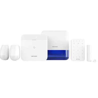 Hikvision AX PRO DS-PWA96-KIT2-WE Wireless Intruder Alarm Kit, up to 96 Wireless Zones/Outputs