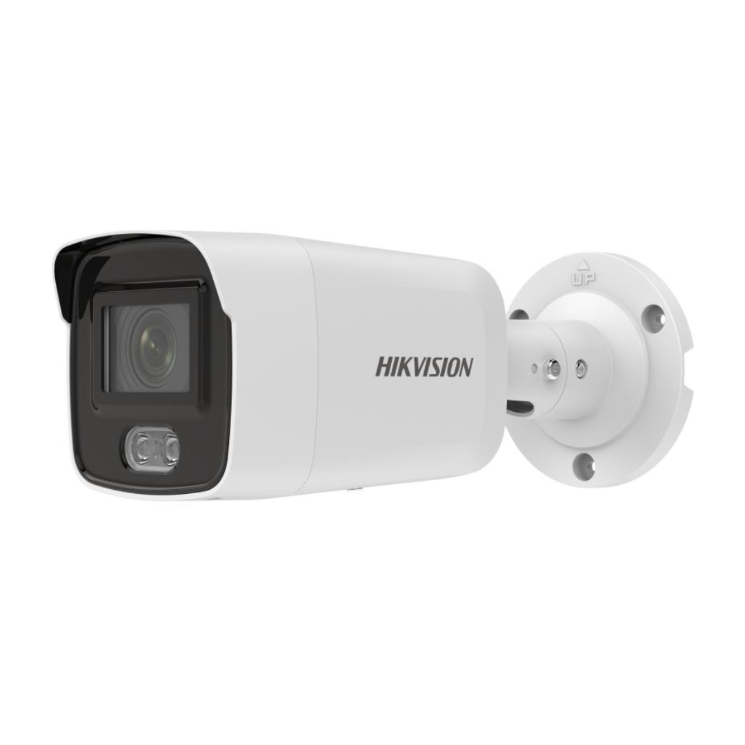 4MP DS-2CD2047G2-LU ColorVu Fixed Mini Bullet Camera With Strobe Light and Mic White
