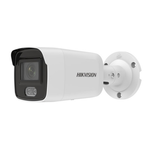 4MP DS-2CD2047G2-LU ColorVu Fixed Mini Bullet Camera With Strobe Light and Mic White