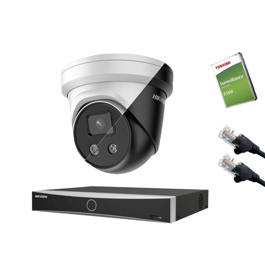 8MP Hikvision IP CCTV Kit – Up to 16x DS-2CD2386G2-IU, DS-7616NXI-K2/16P, HDD & Cabling – White/Black (CKIT1011-16CH)