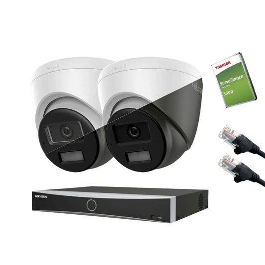 8MP HiLook IP CCTV Kit – Up to 8x IPC-T280HA-LUF/SL, NVR-104MH-C/4P or NVR-108MH-C/8P, HDD & Cabling (CKIT1013)